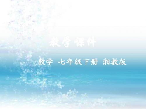 2湘教版初中数学七年级下册专题课件.1 整式的乘法
