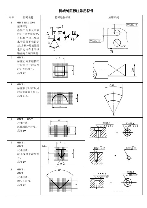 机械制图标注常用符号大全