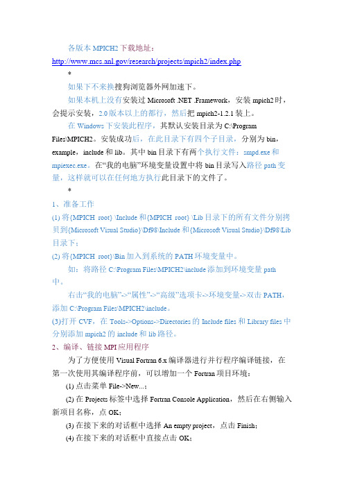 Windows平台Compaq Visual Fortran 6.6 并行编程环境的配置