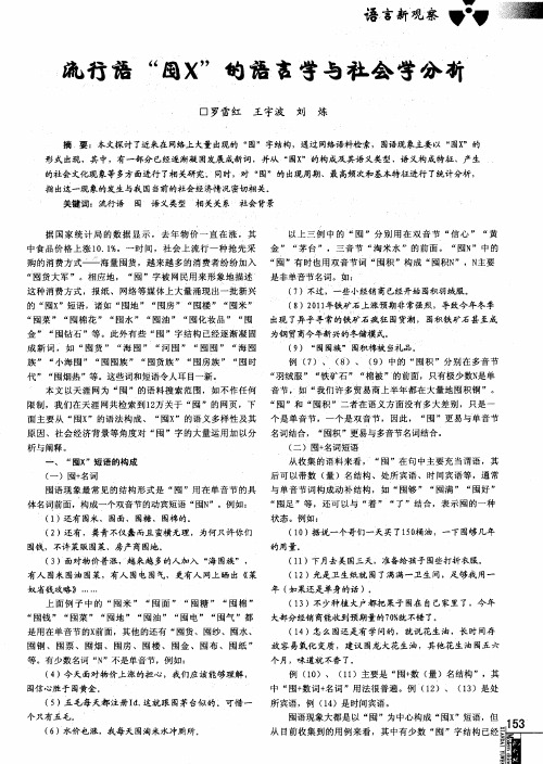 流行语“囤X”的语言学与社会学分析