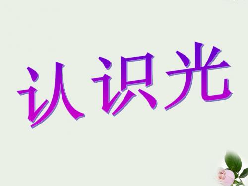 四年级科学下册《认识光》课件1-青岛版 (1)