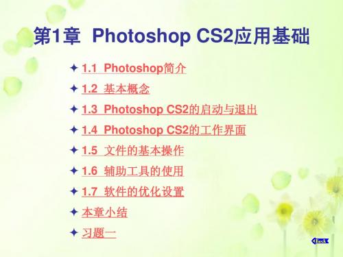 第1章  Photoshop CS2应用基础