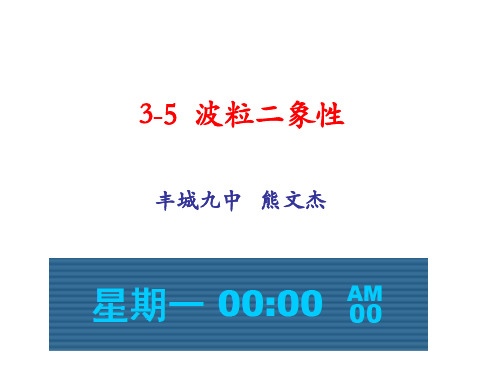 高中物理课件-3-5波粒二象性