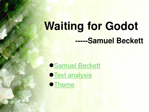 waitingforgodot等待戈多 ppt课件