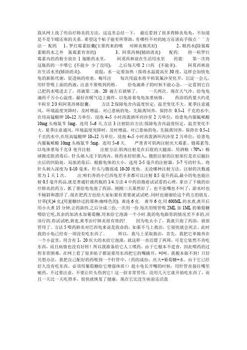 巴西龟肺炎