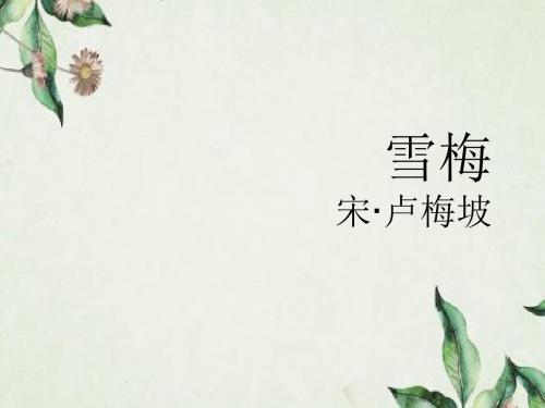 雪梅