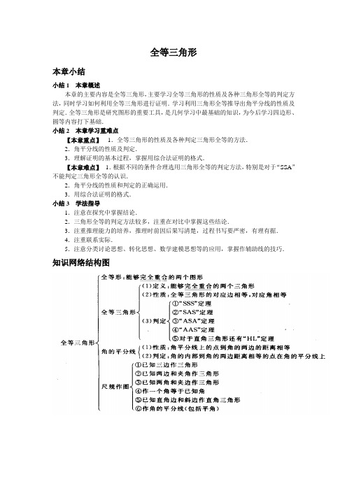 2012中考数学复习精品讲义__第十一章全等三角形.