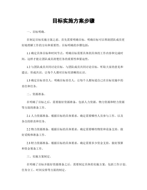 目标实施方案步骤