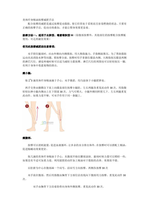 1美体纤身精油按摩手法