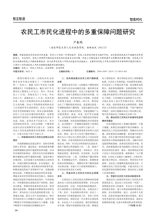 农民工市民化进程中的多重保障问题研究