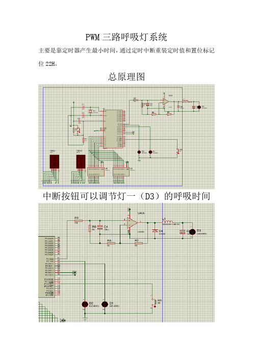 三路PWM呼吸灯程序及原理图