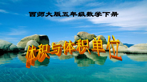 西师大版小学五年级数学下册全册单课件-10体积与体积单位.ppt