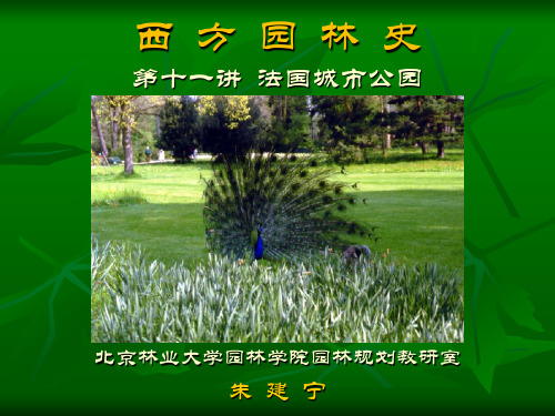 北林大 西方园林史 朱建宁11-City Park in France(part.1)
