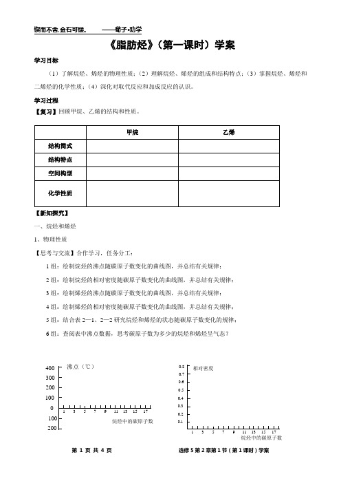 脂肪烃学案