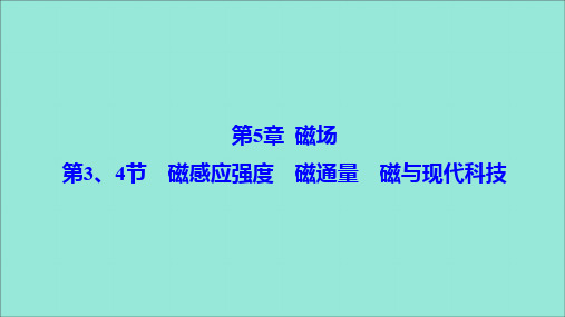 2019_2020学年高中物理第5章磁场第3、4节磁感应强度磁通量磁与现代科技课件鲁科版选修3_1