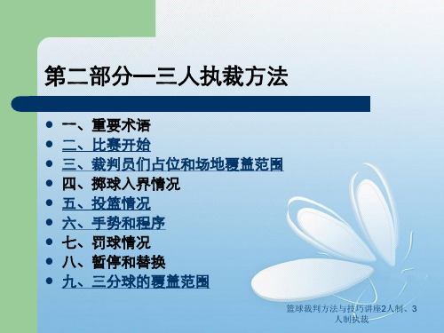 篮球裁判方法与技巧讲座2人制、3人制执裁