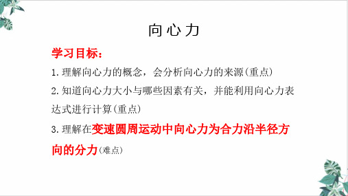[优选]人教版高物理PPT《向心力》课件完美
