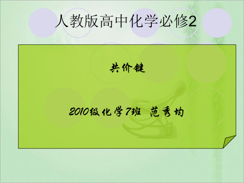 精品         共价键说课稿