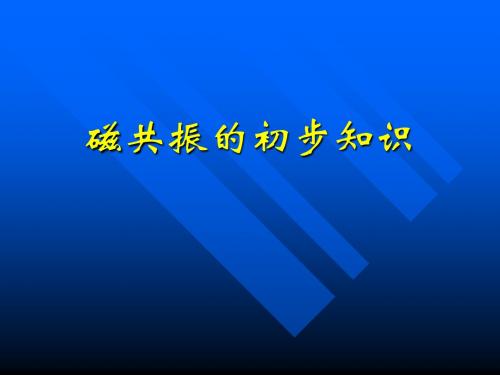 MRI基础知识