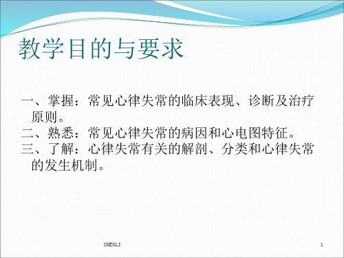心律失常第八版PPT课件