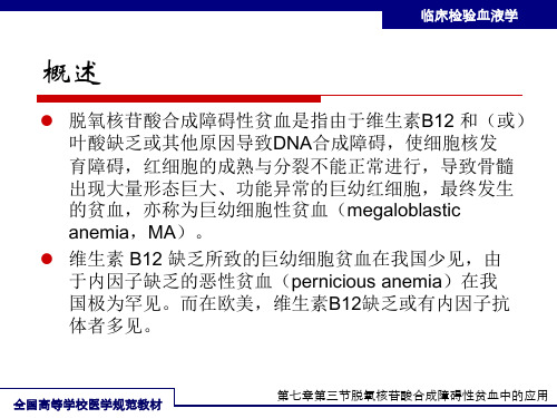 脱氧核苷酸合成障碍性贫血中的应用