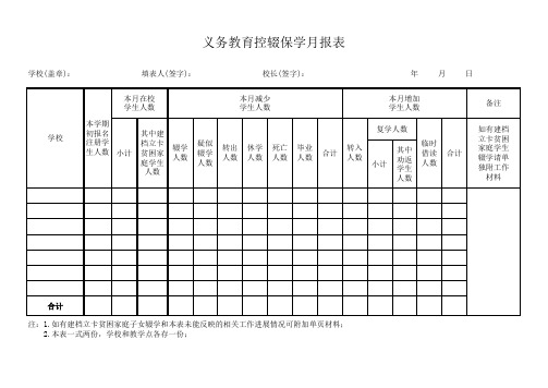 控辍保学月报表(教学点)