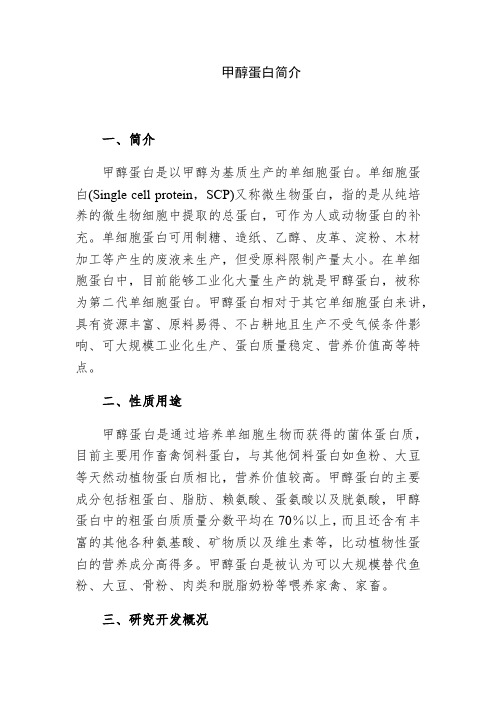 甲醇蛋白简介
