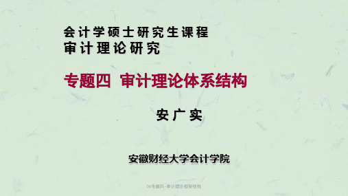 04专题四-审计理论框架结构课件