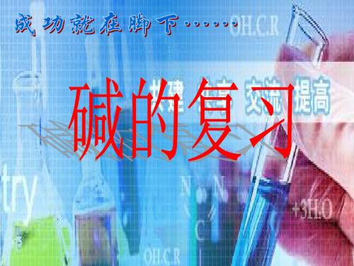 (新)浙教版九年级科学上册1.4《碱的性质》复习课件 (共14张PPT)
