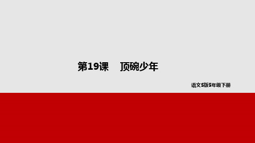 五年级下册语文课件-19顶碗少年 语文S版(共35张PPT)