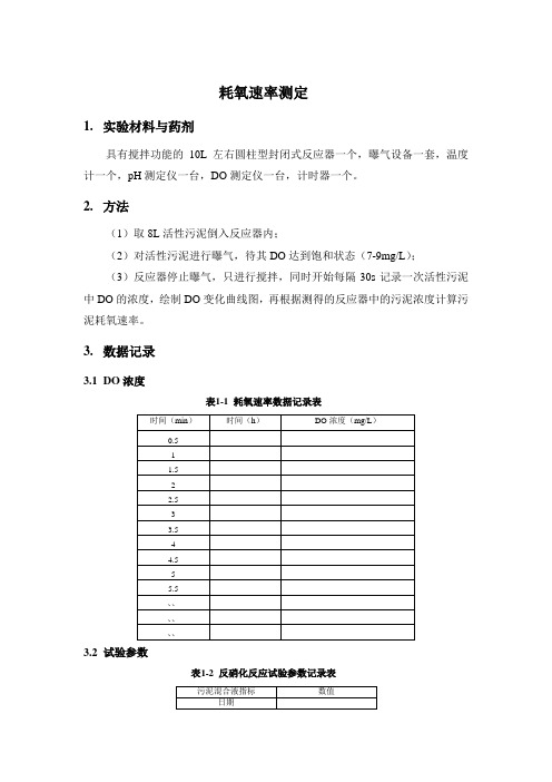 耗氧速率测试方法