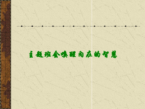 主题班会唤醒内在的智慧讲义