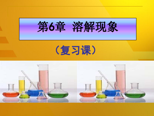初中化学九下 6  溶解现象复习  课件