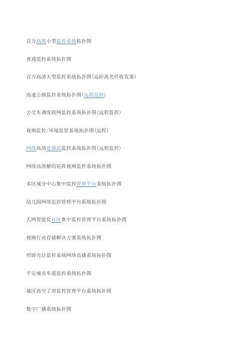 安防系统常见拓扑图