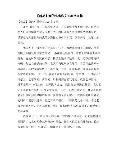 我的小猫作文300字8篇