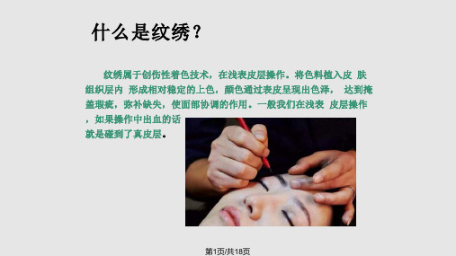 纹绣技术PPT课件
