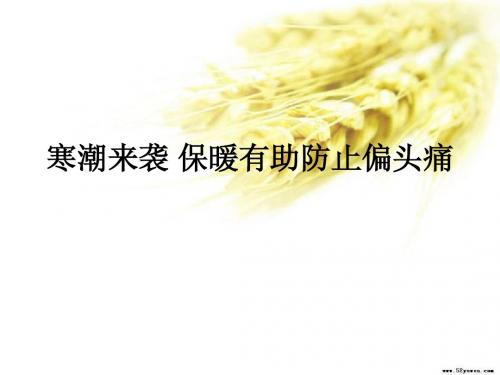 寒潮来袭 保暖有助防止偏头痛