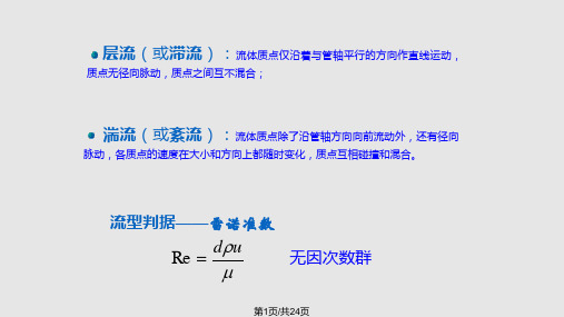 化工原理少学时和辅导教程考试重点例题复习题及课后答案流体流动阻力PPT课件