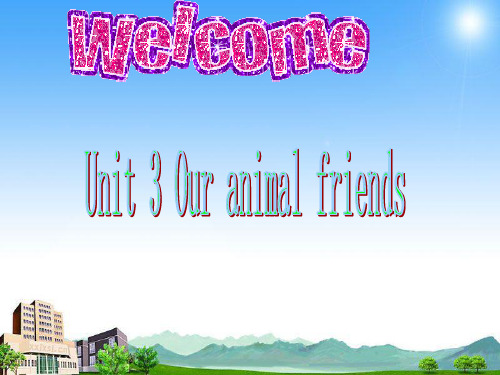 英语 Unit 3 Our animal friends 课件