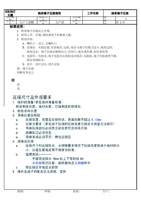 线束端子压接规范