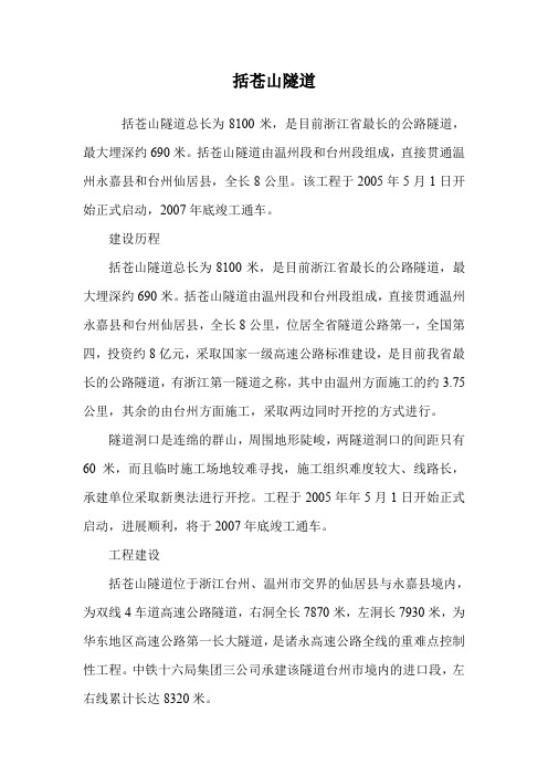 括苍山隧道.doc