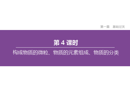 中考化学基础总复习构成物质的微粒物质的元素组成物质的分类课件
