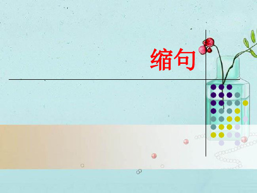 缩句复习课件