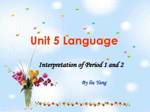book 3 unit five language 课件