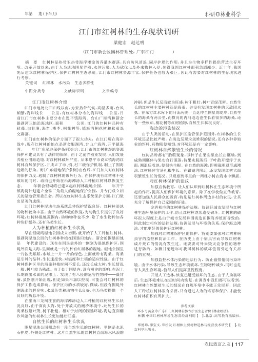 江门市红树林的生存现状调研