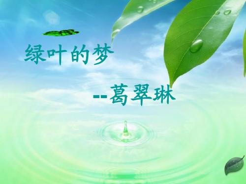 绿叶的梦课件