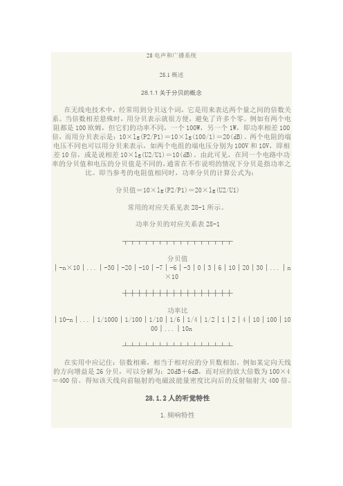 电声和广播系统