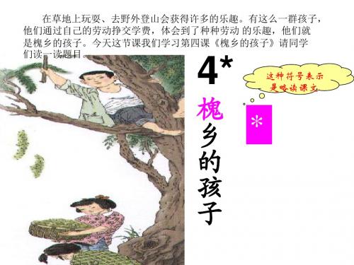 三年级上语文第4课《槐乡的孩子》PPT课件