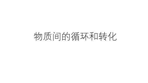 浙教版科学中考复习：物质间的循环和转化 (共44张PPT)