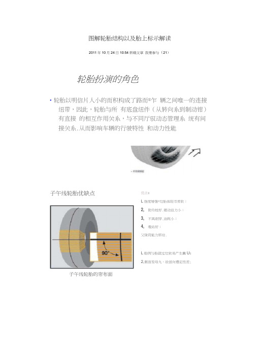 图解轮胎结构以及胎上标示解读